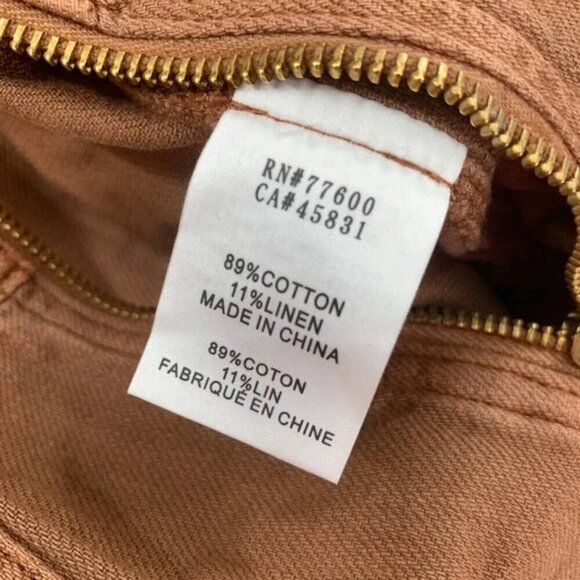 Free People x Sandrine Zip Denim Jumpsuit Boiler Suit Burnt Orange NWT - Picture 7 of 7